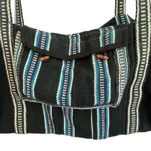 Unbranded unlined duffle bag with zippered/bottom closure.